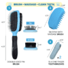 ENUKYCOM Double-Sided Pet Dog Cat Brush for Detangling Deshedding & Removing Small Mats plus Rubber Dog Bath Brush for Grooming, Shedding, Massage & Skin Care Brush - Best Pet Detangler Brushes - Image 7