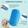 ENUKYCOM Double-Sided Pet Dog Cat Brush for Detangling Deshedding & Removing Small Mats plus Rubber Dog Bath Brush for Grooming, Shedding, Massage & Skin Care Brush - Best Pet Detangler Brushes - Image 6