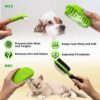 Pet Grooming Brush Set for Short/Long Haired Dogs, Cats – 4-Piece Kit with Double-Sided Dog Pin Brush, Silicone Massage Bath Brush & Toothbrush Heads – Safe & Gentle on Pet's Skin -Dog Brush