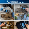 ENUKYCOM Double-Sided Pet Dog Cat Brush for Detangling Deshedding & Removing Small Mats plus Rubber Dog Bath Brush for Grooming, Shedding, Massage & Skin Care Brush - Best Pet Detangler Brushes - Image 3