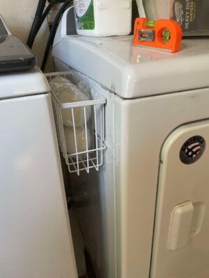 Magnetic Dryer Ball Holder Plus 6 XL Wool Dryer Balls from New Zealand Wool- Laundry Dryer Balls Storage Containers: Easy Install Without Tools, Magnetic Basket for Dryer Balls photo review
