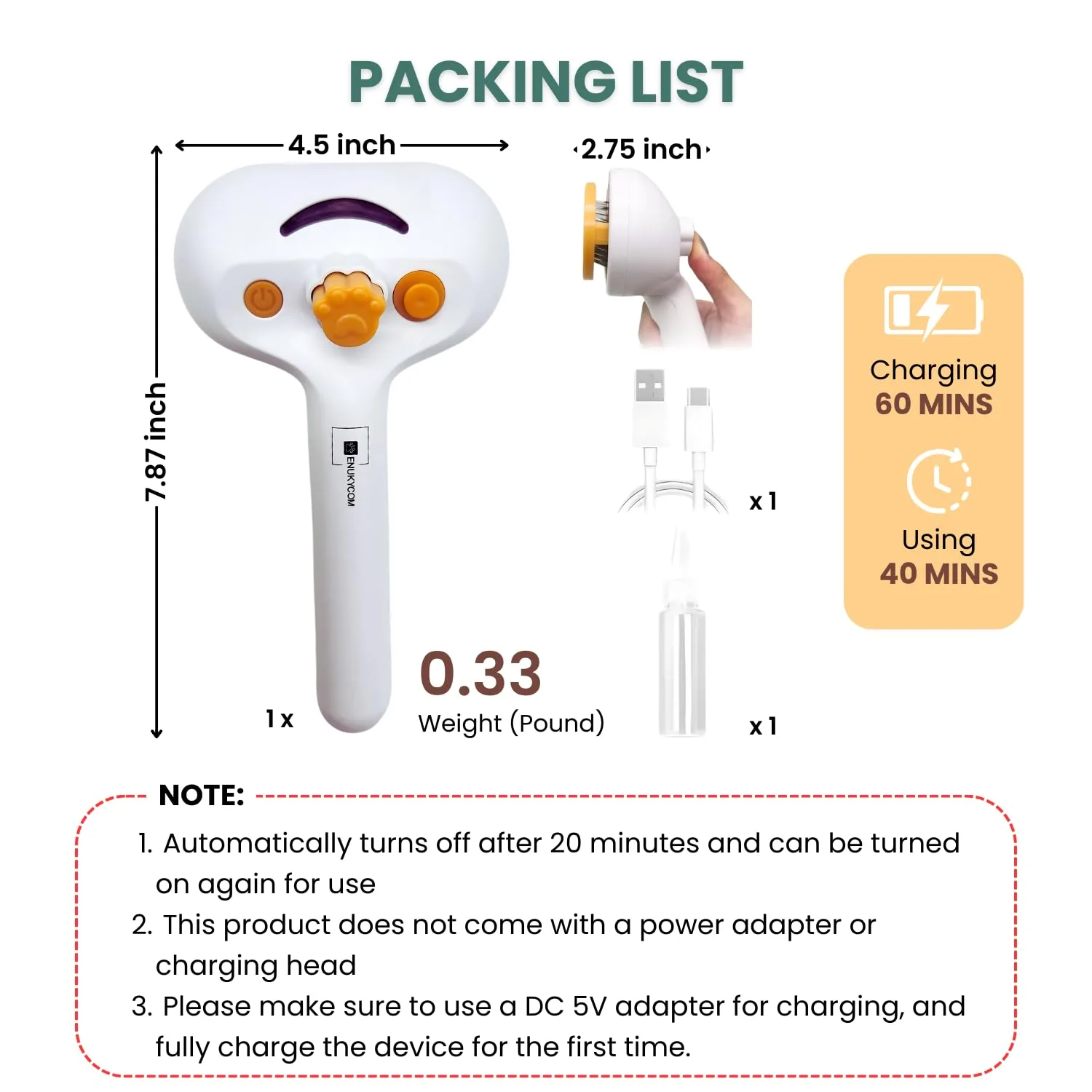Steam Brush for Dogs and Cats