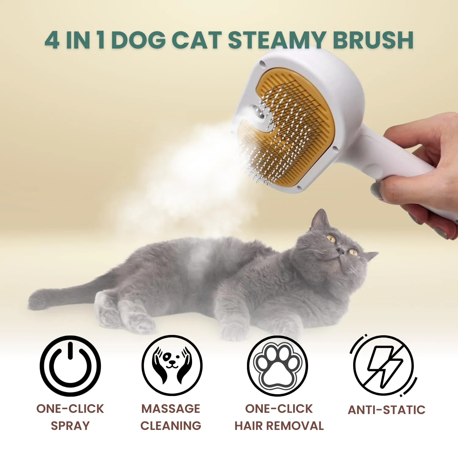 4 in 1 dog cat Steamy Brush