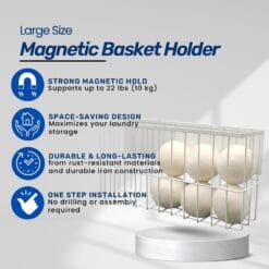 6 XL Wool Dryer Balls & Magnetic Dryer Ball Holder