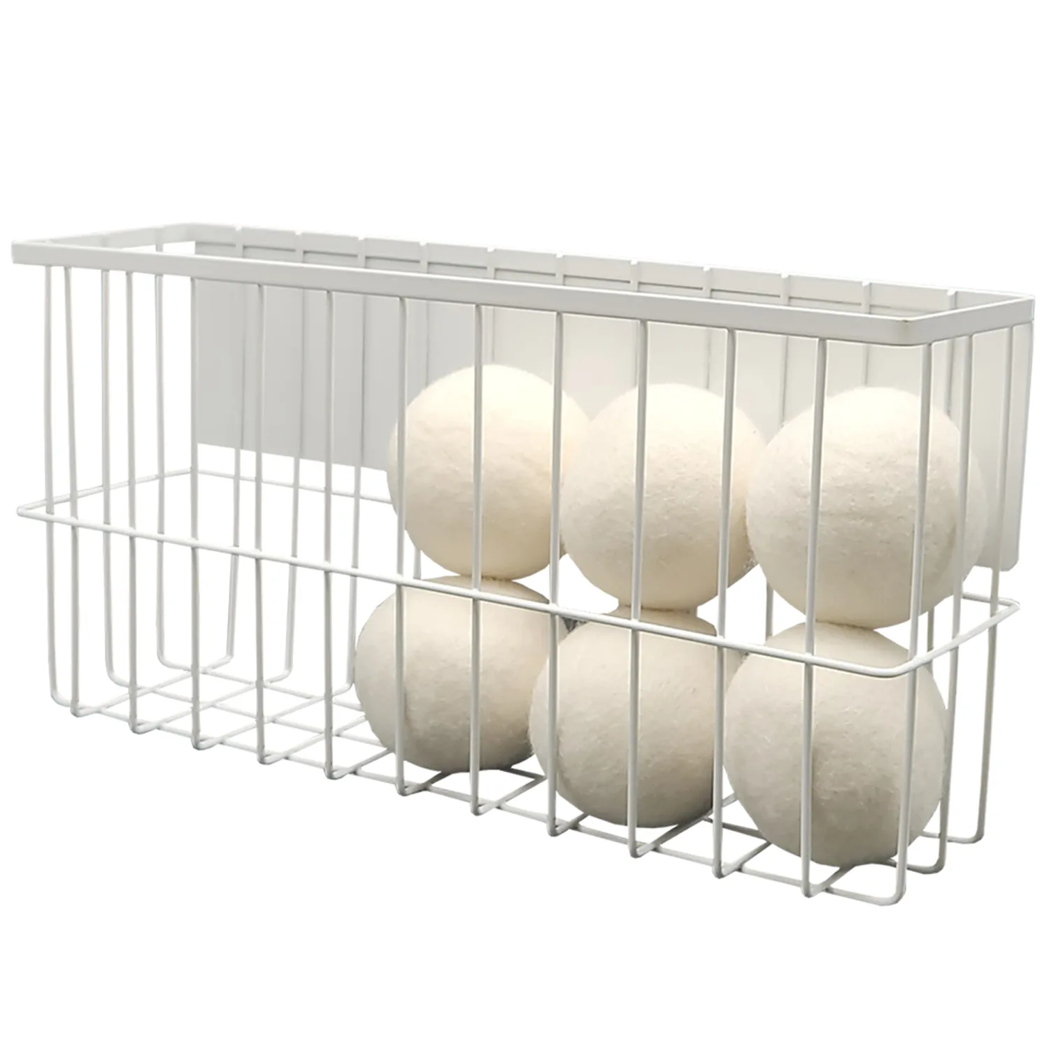 ENUKYCOM 6 XL Wool Dryer Balls & Magnetic Dryer Ball Holder XXL Size - Natural Fabric Softener, Reusable, Reduces Clothing Wrinkles and Saves Drying Time - Dryer Ball Container for Laundry Room Storage - Image 2