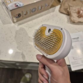 Bath Massage Brush & Steamy Slicker Brush for Long Hair Cat & Dog Self Cleaning Steam Brush for Cat Dog, 4 in 1 Pet Brushes for Shedding & Grooming, Bath Massage & Water/Mist Slicker Brush for Long Haired Cats & Dogs- Pet Grooming Brushes with Spray for Cats photo review