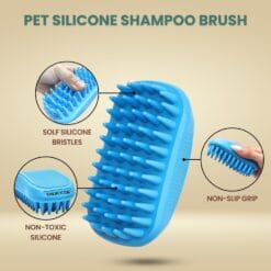 Pet silicone shampoo brush