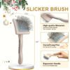 Grooming Dog Slicker Brush for Toy Poodle, Small Doodles & Maine Coon Cats - Best Dog Brush for Cockapoo Cavapoo Maltipoo and Pomeranian - Pet Slicker Brush & Comb Kit for Cats & small Great Pyrenees - Image 7