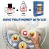 Dryer Ball Kit: 6 XL Wool Dryer Balls - Natural Fabric Softener, Reusable, Reduces Clothing Wrinkles and Saves Drying Time - Reduces Wrinkles and Saves Drying Time (6pcs Wool Dryer Ball) (Emoji) - Image 3