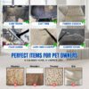2025 Pet Hair Remover for Low Pile Carpet, Rugs, Stair, Couch & Furniture – 61" Adjustable Long Handle, Deep Clean Cat Dog Hair Remover, Reusable Carpet Scraper - Carpet Rake for Pet Hair Removal - Image 8