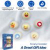 Dryer Ball Kit: 6 XL Wool Dryer Balls - Natural Fabric Softener, Reusable, Reduces Clothing Wrinkles and Saves Drying Time - Reduces Wrinkles and Saves Drying Time (6pcs Wool Dryer Ball) (Emoji) - Image 4