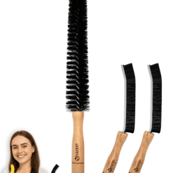 2PCS Kitchen Cleaning Gap Brush with Wooden Handle and Dryer Lint Cleaner